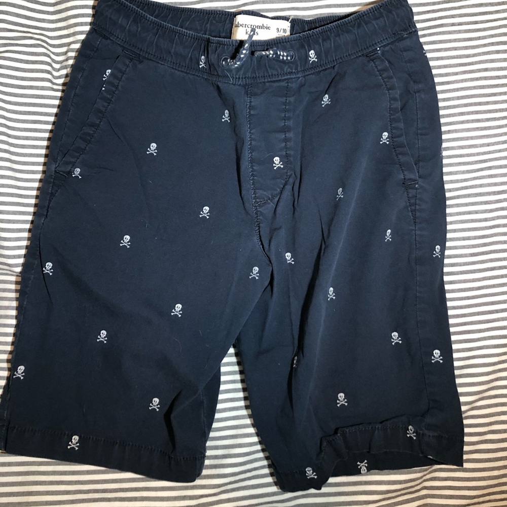 Abercrombie Kids Distressed Navy Shorts